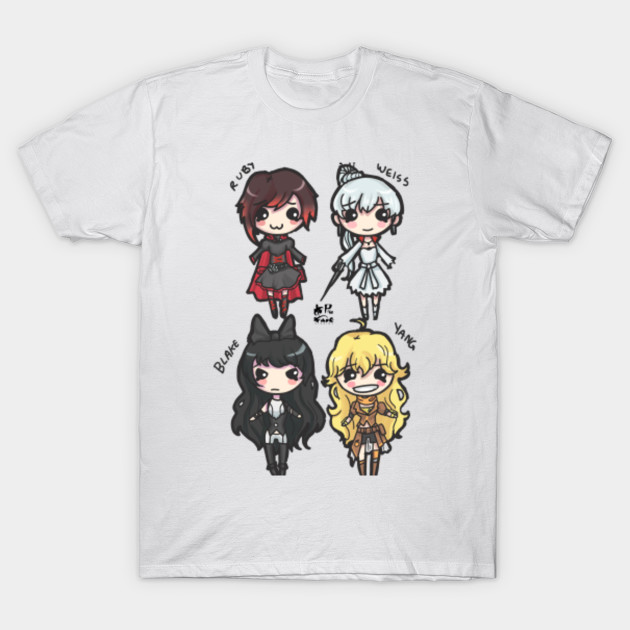 Rwby Team Rwby Chibi Team Rwby T Shirt Teepublic 5004